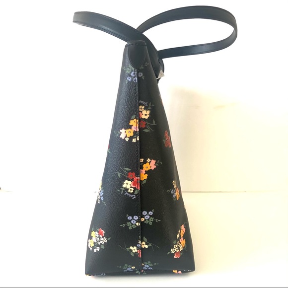 SOLD Coach Gallery Tote Black Floral Purse Wallet Set - Picture 12 of 12